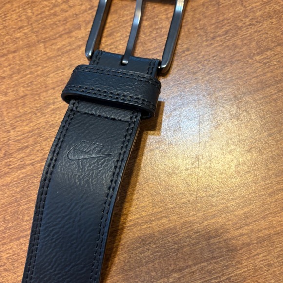 Nike Men's Black Synthetic Leather Belt Size M 34-36 Buckle‎ Casual Dress - Picture 4 of 6